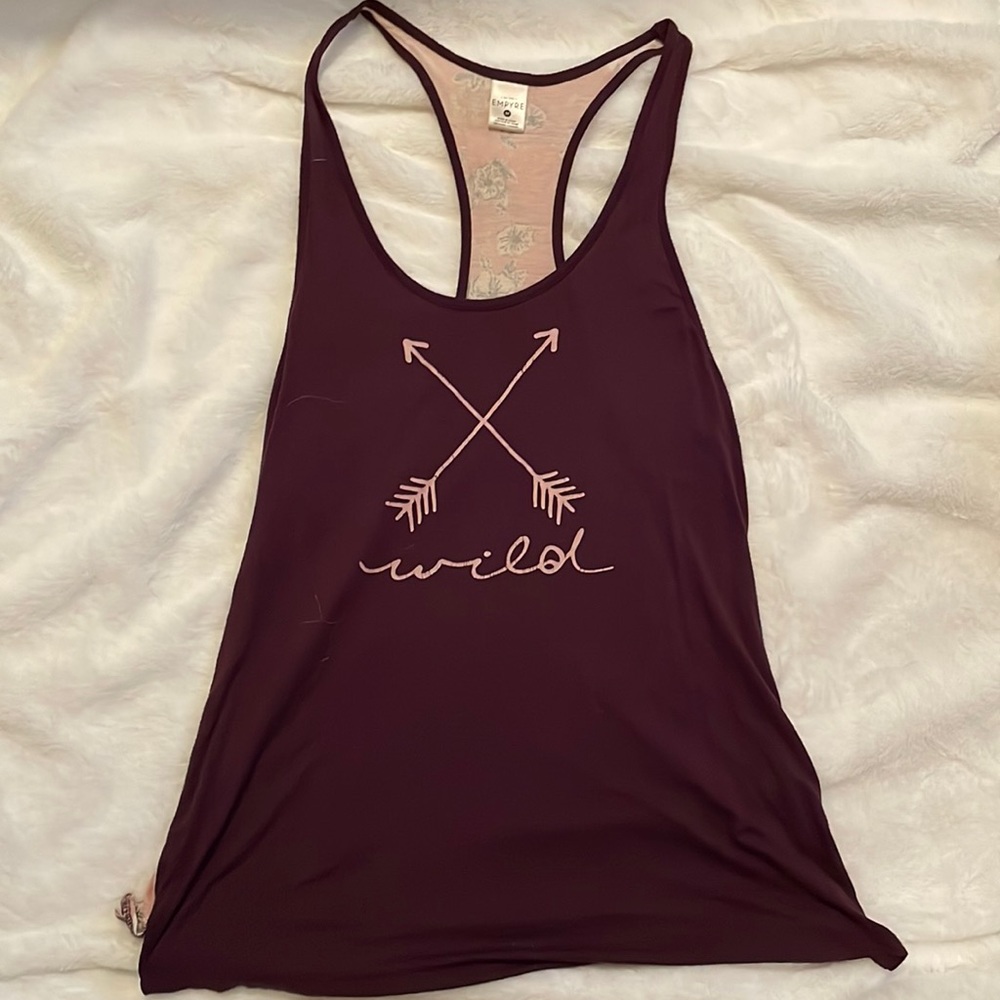 Empyre tank top, two panel floral tank top